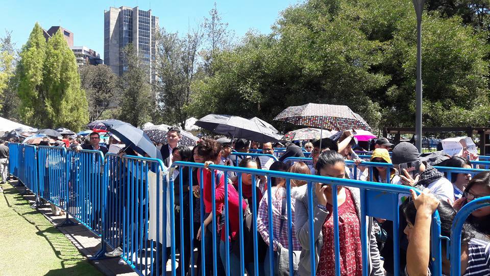 Files d'attentes dans le park El Ejido