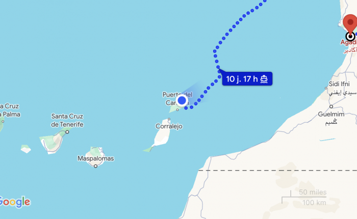 De la côte Marocaine aux Canaries en bateau stop ?
